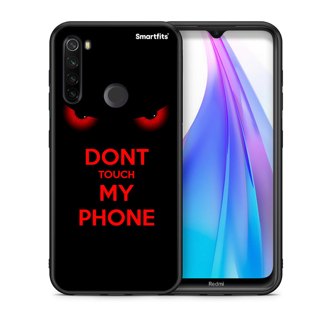 Θήκη Xiaomi Redmi Note 8T Touch My Phone από τη Smartfits με σχέδιο στο πίσω μέρος και μαύρο περίβλημα | Xiaomi Redmi Note 8 Touch My Phone case with colorful back and black bezels