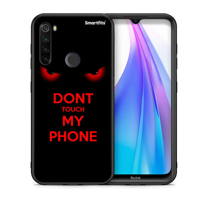 Θήκη Xiaomi Redmi Note 8T Touch My Phone από τη Smartfits με σχέδιο στο πίσω μέρος και μαύρο περίβλημα | Xiaomi Redmi Note 8 Touch My Phone case with colorful back and black bezels