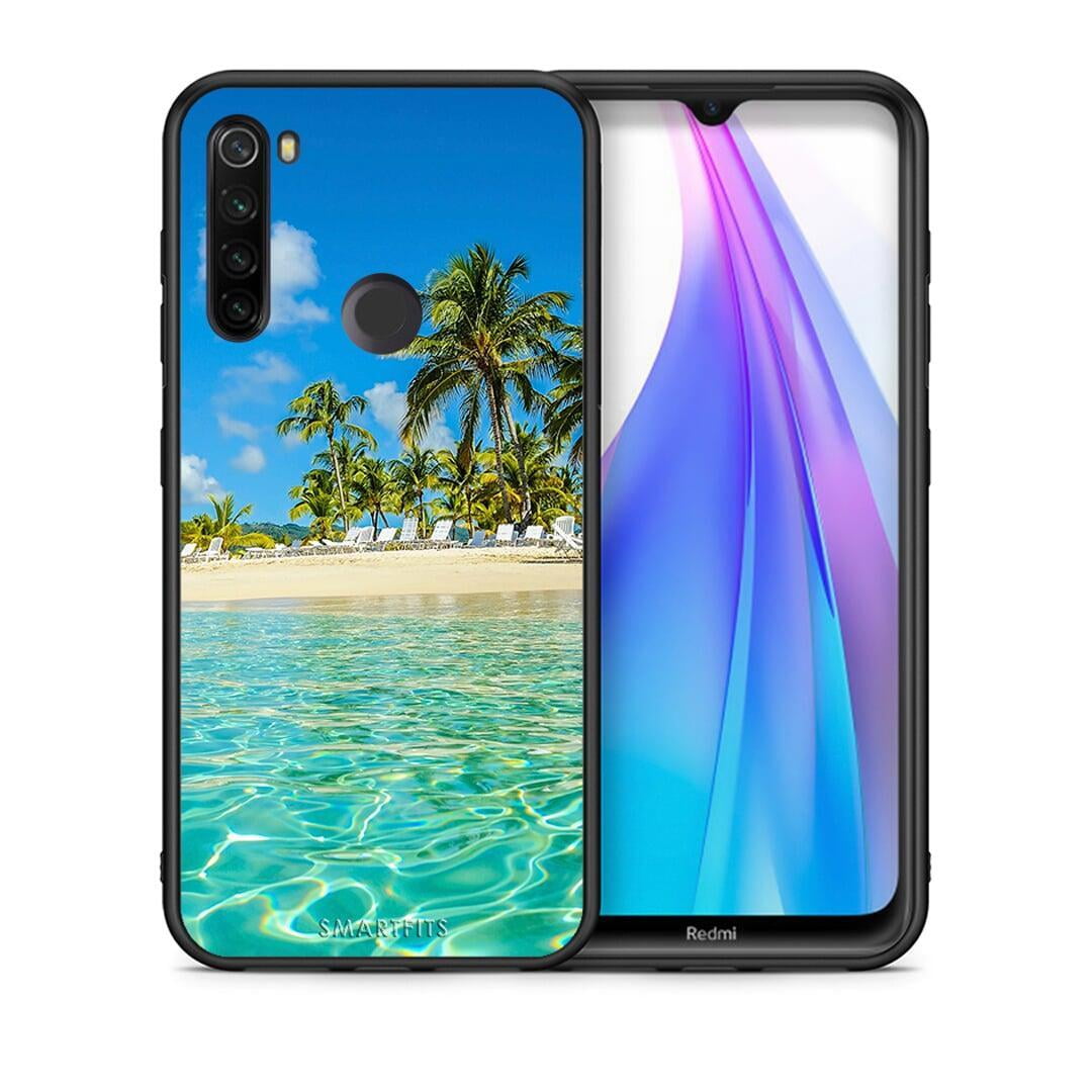 Θήκη Xiaomi Redmi Note 8T Tropical Vibes από τη Smartfits με σχέδιο στο πίσω μέρος και μαύρο περίβλημα | Xiaomi Redmi Note 8 Tropical Vibes case with colorful back and black bezels