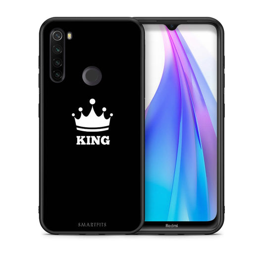 Θήκη Xiaomi Redmi Note 8T King Valentine από τη Smartfits με σχέδιο στο πίσω μέρος και μαύρο περίβλημα | Xiaomi Redmi Note 8T King Valentine case with colorful back and black bezels