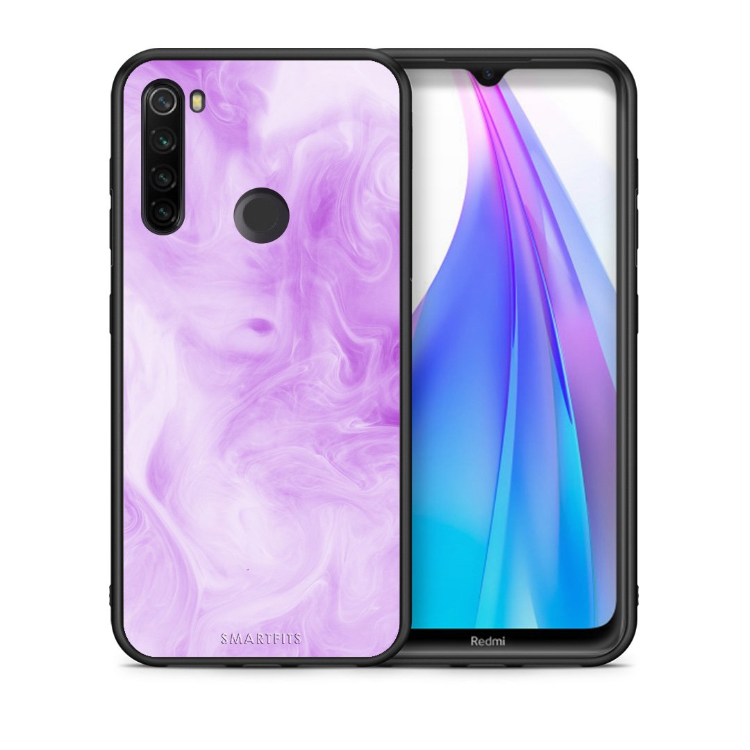 Θήκη Xiaomi Redmi Note 8T Lavender Watercolor από τη Smartfits με σχέδιο στο πίσω μέρος και μαύρο περίβλημα | Xiaomi Redmi Note 8T Lavender Watercolor case with colorful back and black bezels