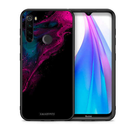 Watercolor Pink Black - Xiaomi Redmi Note 8T θήκη