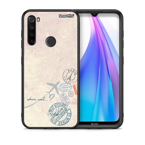 Θήκη Xiaomi Redmi Note 8T Where Next από τη Smartfits με σχέδιο στο πίσω μέρος και μαύρο περίβλημα | Xiaomi Redmi Note 8 Where Next case with colorful back and black bezels