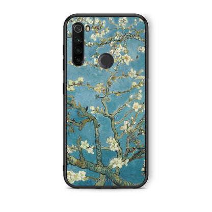 Xiaomi Redmi Note 8T White Blossoms θήκη από τη Smartfits με σχέδιο στο πίσω μέρος και μαύρο περίβλημα | Smartphone case with colorful back and black bezels by Smartfits