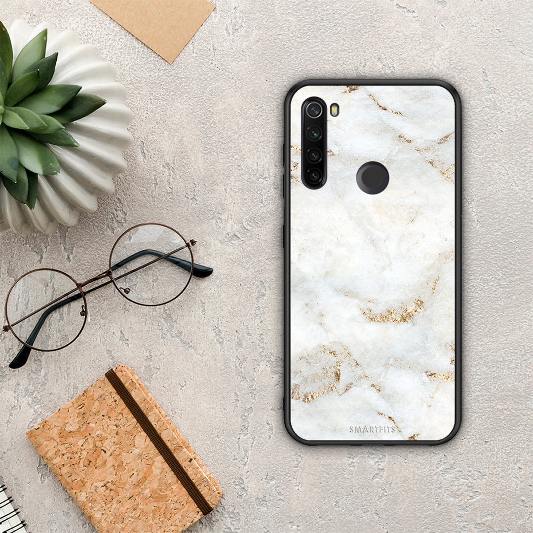 White Gold Marble - Xiaomi Redmi Note 8T θήκη