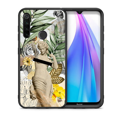 Θήκη Xiaomi Redmi Note 8T Woman Statue από τη Smartfits με σχέδιο στο πίσω μέρος και μαύρο περίβλημα | Xiaomi Redmi Note 8 Woman Statue case with colorful back and black bezels