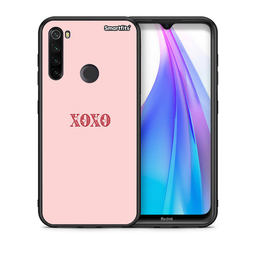 Θήκη Xiaomi Redmi Note 8T XOXO Love από τη Smartfits με σχέδιο στο πίσω μέρος και μαύρο περίβλημα | Xiaomi Redmi Note 8 XOXO Love case with colorful back and black bezels