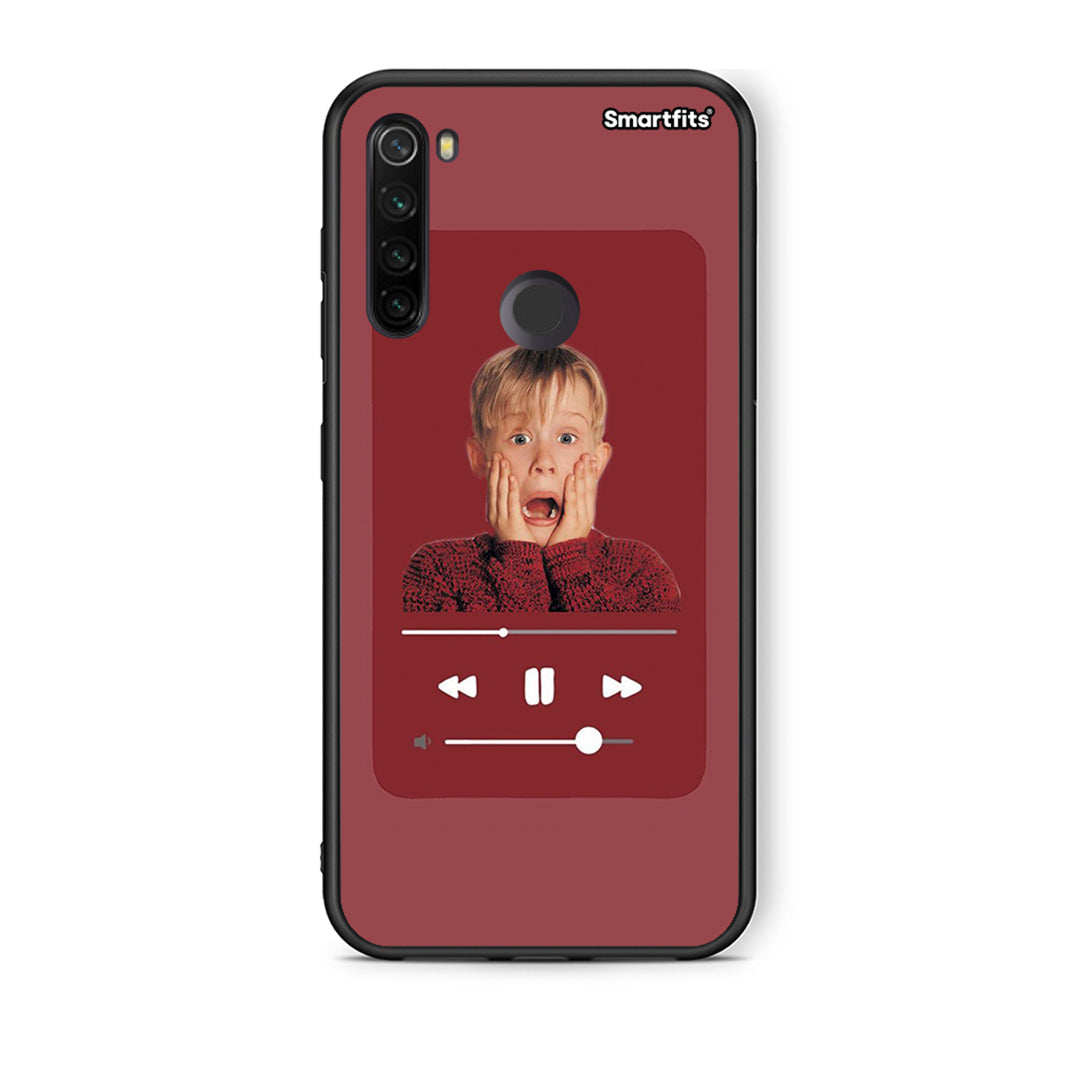 Xiaomi Redmi Note 8T Xmas Alone Music θήκη από τη Smartfits με σχέδιο στο πίσω μέρος και μαύρο περίβλημα | Smartphone case with colorful back and black bezels by Smartfits