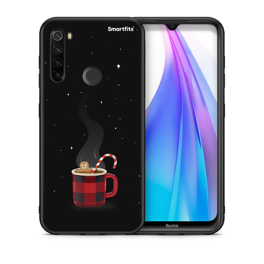 Θήκη Xiaomi Redmi Note 8T Xmas Bathing από τη Smartfits με σχέδιο στο πίσω μέρος και μαύρο περίβλημα | Xiaomi Redmi Note 8 Xmas Bathing case with colorful back and black bezels