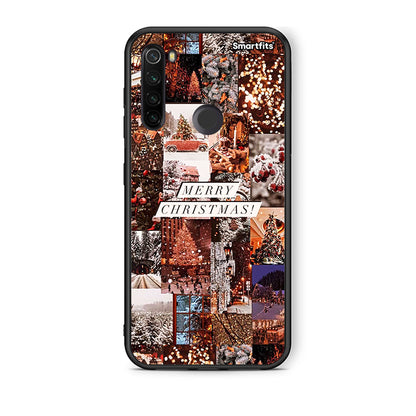 Xiaomi Redmi Note 8T Xmas Collage θήκη από τη Smartfits με σχέδιο στο πίσω μέρος και μαύρο περίβλημα | Smartphone case with colorful back and black bezels by Smartfits