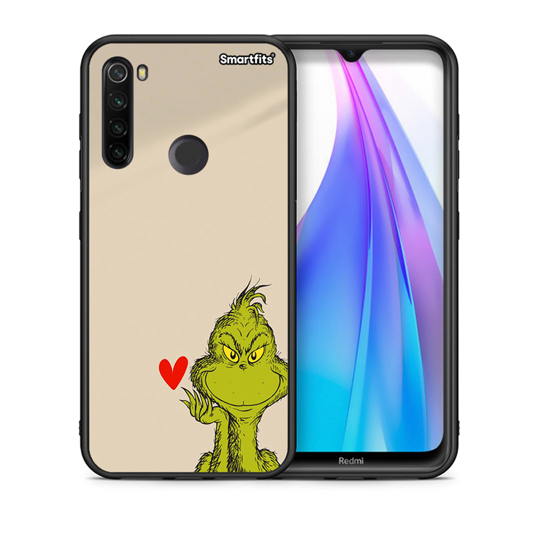 Θήκη Xiaomi Redmi Note 8T Xmas Grinch από τη Smartfits με σχέδιο στο πίσω μέρος και μαύρο περίβλημα | Xiaomi Redmi Note 8 Xmas Grinch case with colorful back and black bezels
