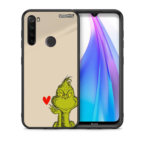 Θήκη Xiaomi Redmi Note 8T Xmas Grinch από τη Smartfits με σχέδιο στο πίσω μέρος και μαύρο περίβλημα | Xiaomi Redmi Note 8 Xmas Grinch case with colorful back and black bezels