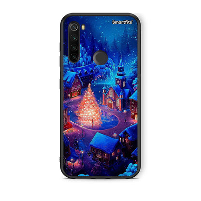 Xiaomi Redmi Note 8T Xmas Village θήκη από τη Smartfits με σχέδιο στο πίσω μέρος και μαύρο περίβλημα | Smartphone case with colorful back and black bezels by Smartfits