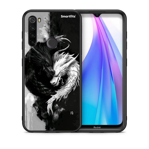 Θήκη Xiaomi Redmi Note 8T Yin Yang από τη Smartfits με σχέδιο στο πίσω μέρος και μαύρο περίβλημα | Xiaomi Redmi Note 8 Yin Yang case with colorful back and black bezels
