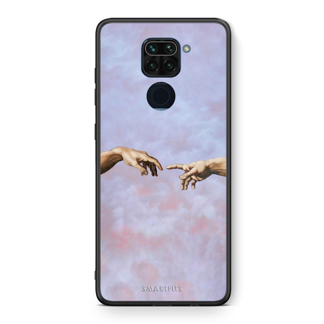 Θήκη Xiaomi Redmi Note 9 Adam Hand από τη Smartfits με σχέδιο στο πίσω μέρος και μαύρο περίβλημα | Xiaomi Redmi Note 9 Adam Hand case with colorful back and black bezels