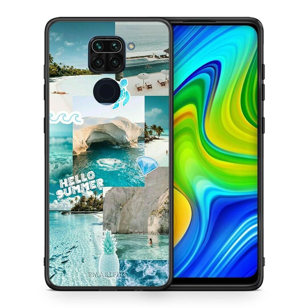 Θήκη Xiaomi Redmi Note 9 Aesthetic Summer από τη Smartfits με σχέδιο στο πίσω μέρος και μαύρο περίβλημα | Xiaomi Redmi Note 9 Aesthetic Summer case with colorful back and black bezels