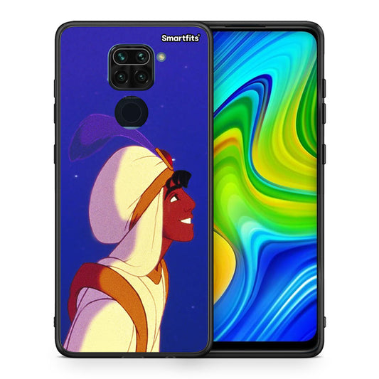 Θήκη Xiaomi Redmi Note 9 Alladin And Jasmine Love 1 από τη Smartfits με σχέδιο στο πίσω μέρος και μαύρο περίβλημα | Xiaomi Redmi Note 9 Alladin And Jasmine Love 1 case with colorful back and black bezels