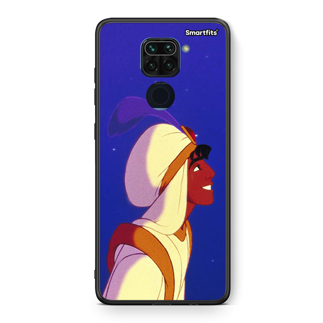 Θήκη Xiaomi Redmi Note 9 Alladin And Jasmine Love 1 από τη Smartfits με σχέδιο στο πίσω μέρος και μαύρο περίβλημα | Xiaomi Redmi Note 9 Alladin And Jasmine Love 1 case with colorful back and black bezels