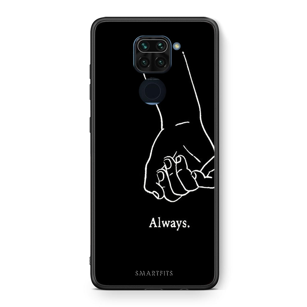 Θήκη Αγίου Βαλεντίνου Xiaomi Redmi Note 9 Always & Forever 1 από τη Smartfits με σχέδιο στο πίσω μέρος και μαύρο περίβλημα | Xiaomi Redmi Note 9 Always & Forever 1 case with colorful back and black bezels