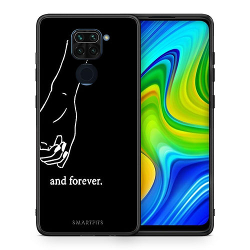 Θήκη Αγίου Βαλεντίνου Xiaomi Redmi Note 9 Always & Forever 2 από τη Smartfits με σχέδιο στο πίσω μέρος και μαύρο περίβλημα | Xiaomi Redmi Note 9 Always & Forever 2 case with colorful back and black bezels