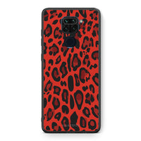 Thumbnail for Θήκη Xiaomi Redmi Note 9 Red Leopard Animal από τη Smartfits με σχέδιο στο πίσω μέρος και μαύρο περίβλημα | Xiaomi Redmi Note 9 Red Leopard Animal case with colorful back and black bezels