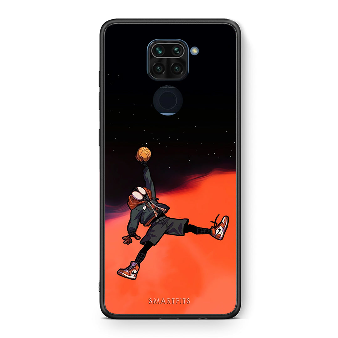 Θήκη Xiaomi Redmi Note 9 Basketball Hero από τη Smartfits με σχέδιο στο πίσω μέρος και μαύρο περίβλημα | Xiaomi Redmi Note 9 Basketball Hero case with colorful back and black bezels