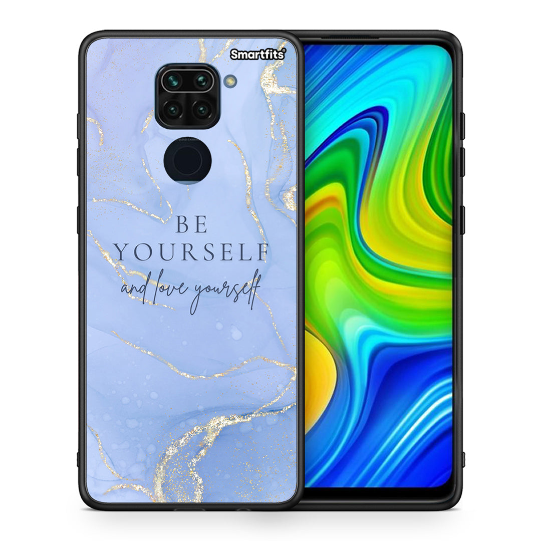 Θήκη Xiaomi Redmi Note 9 Be Yourself από τη Smartfits με σχέδιο στο πίσω μέρος και μαύρο περίβλημα | Xiaomi Redmi Note 9 Be Yourself case with colorful back and black bezels