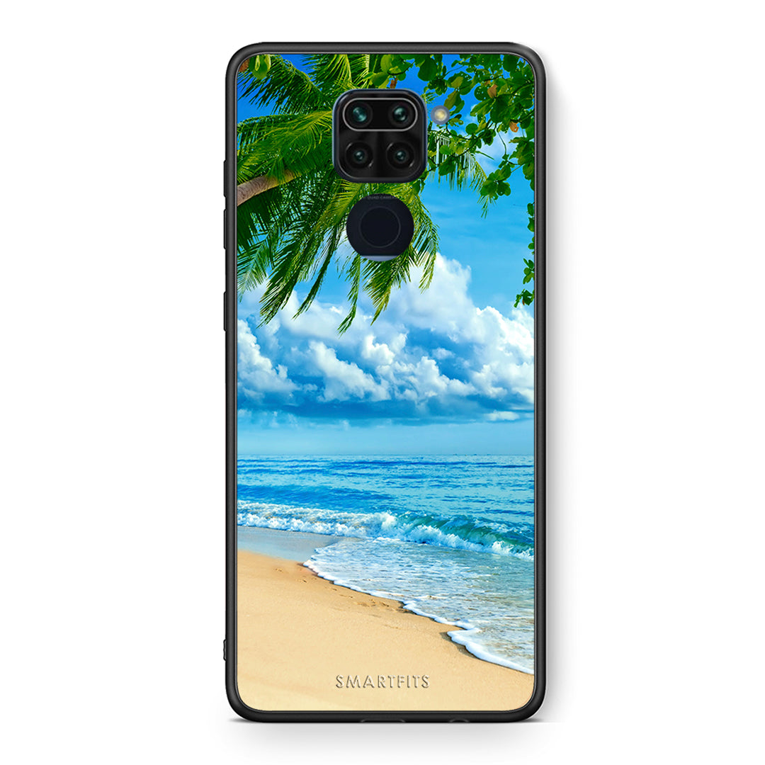 Θήκη Xiaomi Redmi Note 9 Beautiful Beach από τη Smartfits με σχέδιο στο πίσω μέρος και μαύρο περίβλημα | Xiaomi Redmi Note 9 Beautiful Beach case with colorful back and black bezels