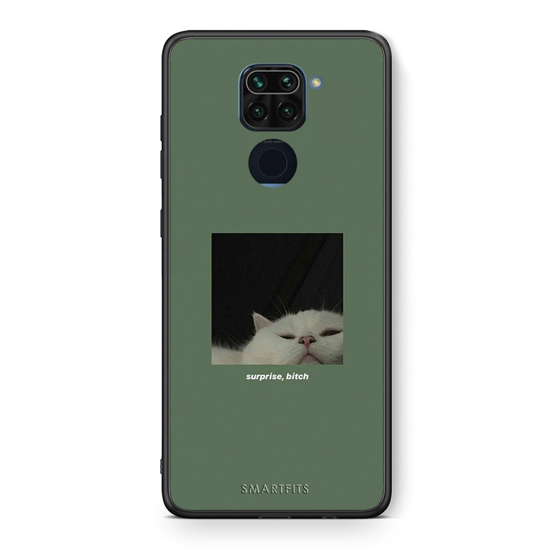Θήκη Xiaomi Redmi Note 9 Bitch Surprise από τη Smartfits με σχέδιο στο πίσω μέρος και μαύρο περίβλημα | Xiaomi Redmi Note 9 Bitch Surprise case with colorful back and black bezels