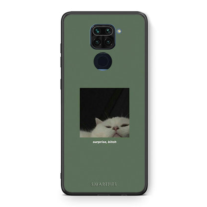 Θήκη Xiaomi Redmi Note 9 Bitch Surprise από τη Smartfits με σχέδιο στο πίσω μέρος και μαύρο περίβλημα | Xiaomi Redmi Note 9 Bitch Surprise case with colorful back and black bezels