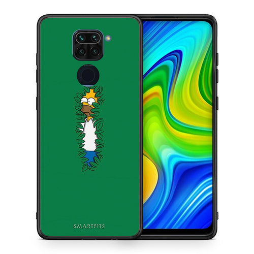 Θήκη Αγίου Βαλεντίνου Xiaomi Redmi Note 9 Bush Man από τη Smartfits με σχέδιο στο πίσω μέρος και μαύρο περίβλημα | Xiaomi Redmi Note 9 Bush Man case with colorful back and black bezels