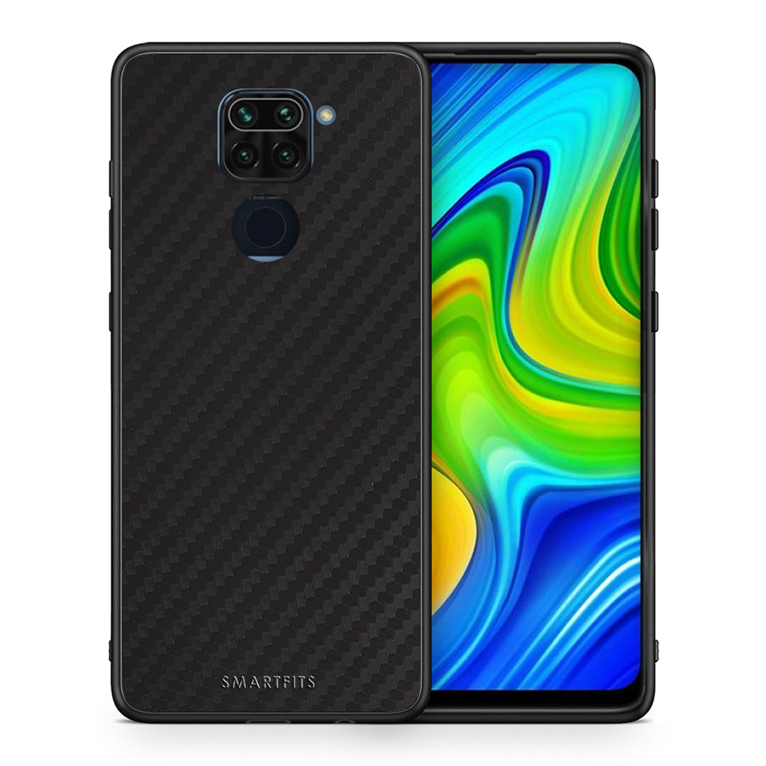 Θήκη Xiaomi Redmi Note 9 Carbon Black από τη Smartfits με σχέδιο στο πίσω μέρος και μαύρο περίβλημα | Xiaomi Redmi Note 9 Carbon Black case with colorful back and black bezels