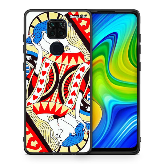 Θήκη Xiaomi Redmi Note 9 Card Love από τη Smartfits με σχέδιο στο πίσω μέρος και μαύρο περίβλημα | Xiaomi Redmi Note 9 Card Love case with colorful back and black bezels