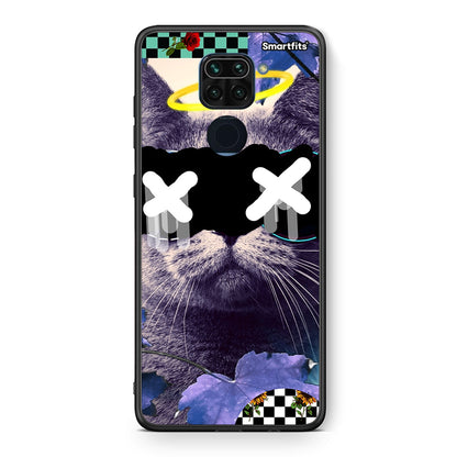 Θήκη Xiaomi Redmi Note 9 Cat Collage από τη Smartfits με σχέδιο στο πίσω μέρος και μαύρο περίβλημα | Xiaomi Redmi Note 9 Cat Collage case with colorful back and black bezels