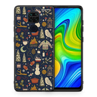 Thumbnail for Θήκη Xiaomi Redmi Note 9 Christmas Elements από τη Smartfits με σχέδιο στο πίσω μέρος και μαύρο περίβλημα | Xiaomi Redmi Note 9 Christmas Elements case with colorful back and black bezels