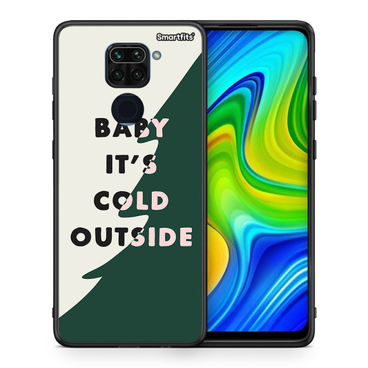 Θήκη Xiaomi Redmi Note 9 Cold Outside από τη Smartfits με σχέδιο στο πίσω μέρος και μαύρο περίβλημα | Xiaomi Redmi Note 9 Cold Outside case with colorful back and black bezels