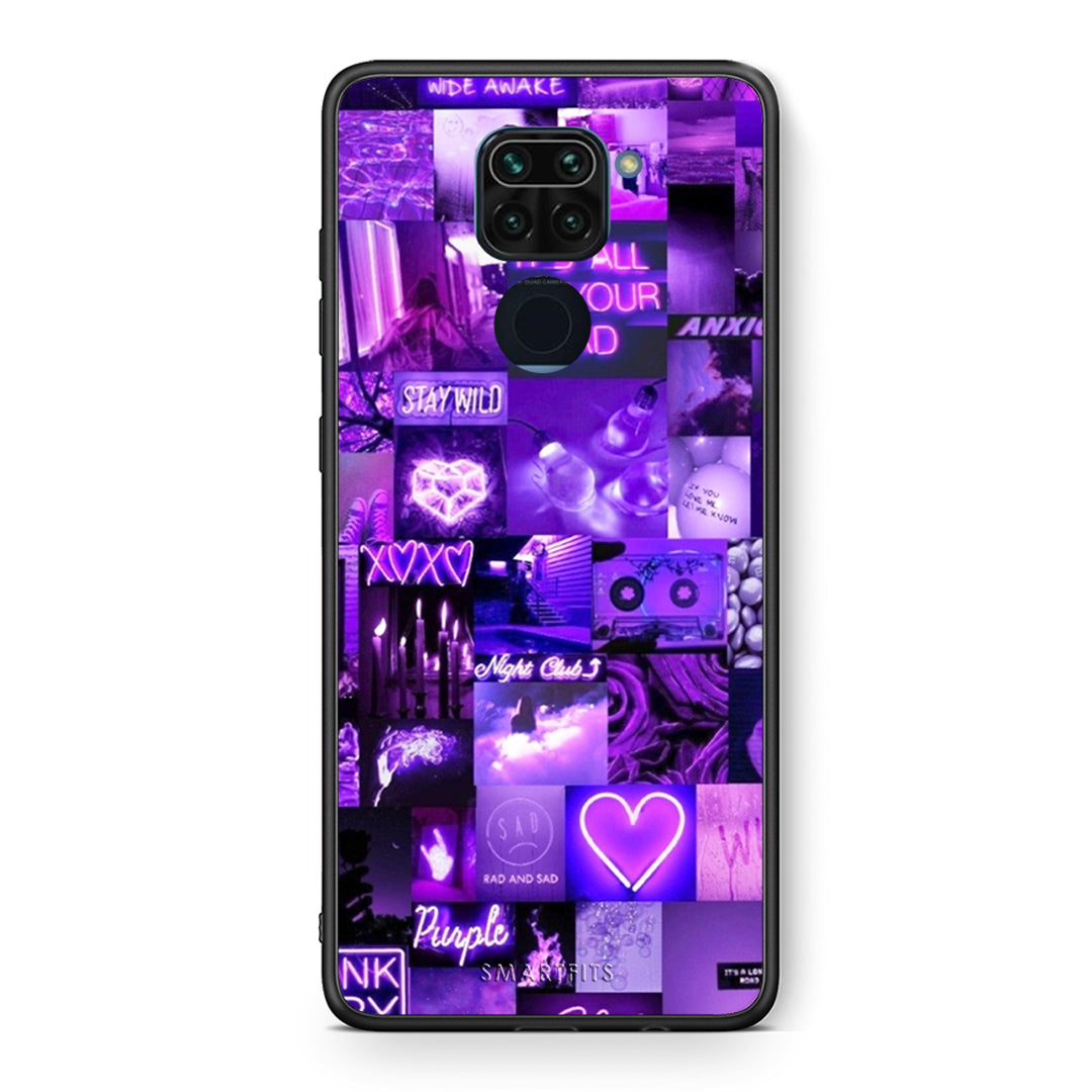 Θήκη Αγίου Βαλεντίνου Xiaomi Redmi Note 9 Collage Stay Wild από τη Smartfits με σχέδιο στο πίσω μέρος και μαύρο περίβλημα | Xiaomi Redmi Note 9 Collage Stay Wild case with colorful back and black bezels