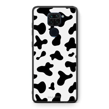 Θήκη Xiaomi Redmi Note 9 Cow Print από τη Smartfits με σχέδιο στο πίσω μέρος και μαύρο περίβλημα | Xiaomi Redmi Note 9 Cow Print case with colorful back and black bezels