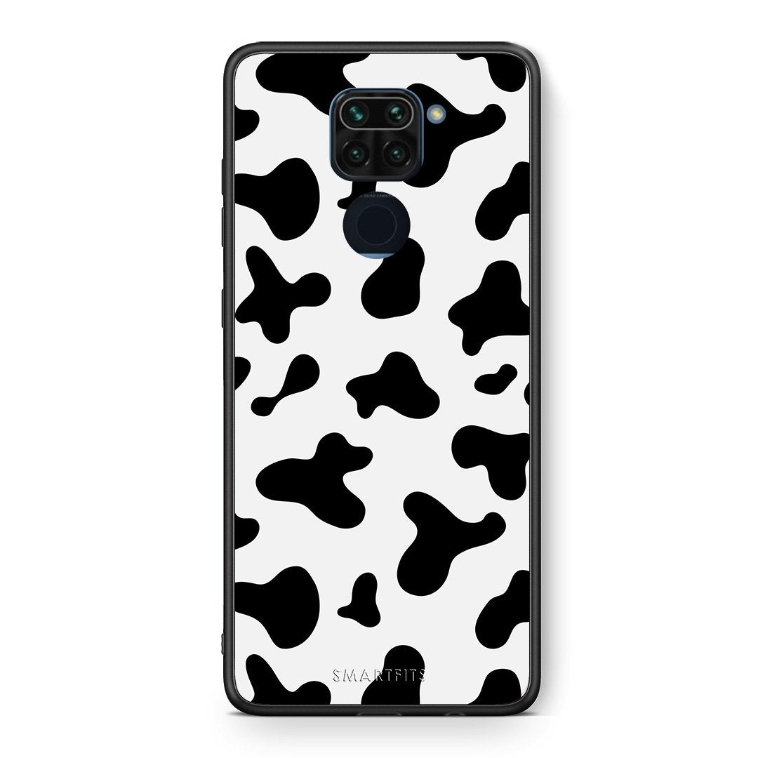Θήκη Xiaomi Redmi Note 9 Cow Print από τη Smartfits με σχέδιο στο πίσω μέρος και μαύρο περίβλημα | Xiaomi Redmi Note 9 Cow Print case with colorful back and black bezels