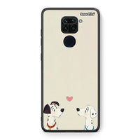 Thumbnail for Θήκη Xiaomi Redmi Note 9 Dalmatians Love από τη Smartfits με σχέδιο στο πίσω μέρος και μαύρο περίβλημα | Xiaomi Redmi Note 9 Dalmatians Love case with colorful back and black bezels