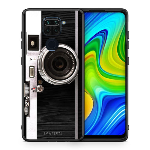 Θήκη Xiaomi Redmi Note 9 Emily In Paris από τη Smartfits με σχέδιο στο πίσω μέρος και μαύρο περίβλημα | Xiaomi Redmi Note 9 Emily In Paris case with colorful back and black bezels