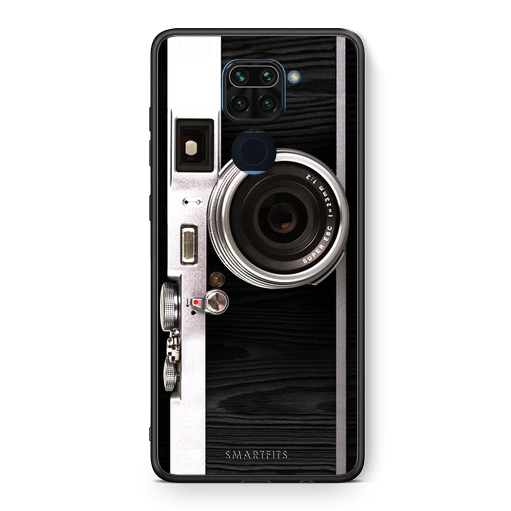 Θήκη Xiaomi Redmi Note 9 Emily In Paris από τη Smartfits με σχέδιο στο πίσω μέρος και μαύρο περίβλημα | Xiaomi Redmi Note 9 Emily In Paris case with colorful back and black bezels