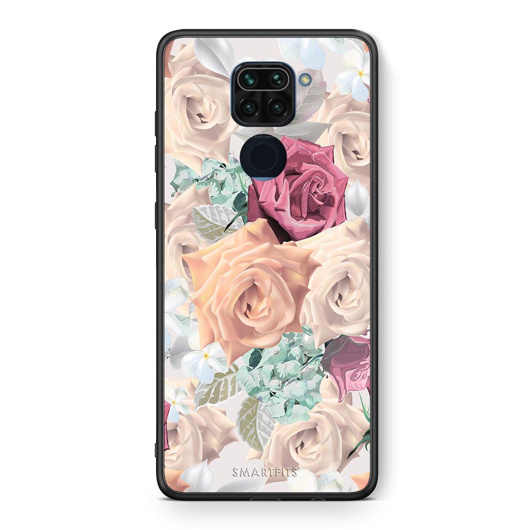 Θήκη Xiaomi Redmi Note 9 Bouquet Floral από τη Smartfits με σχέδιο στο πίσω μέρος και μαύρο περίβλημα | Xiaomi Redmi Note 9 Bouquet Floral case with colorful back and black bezels