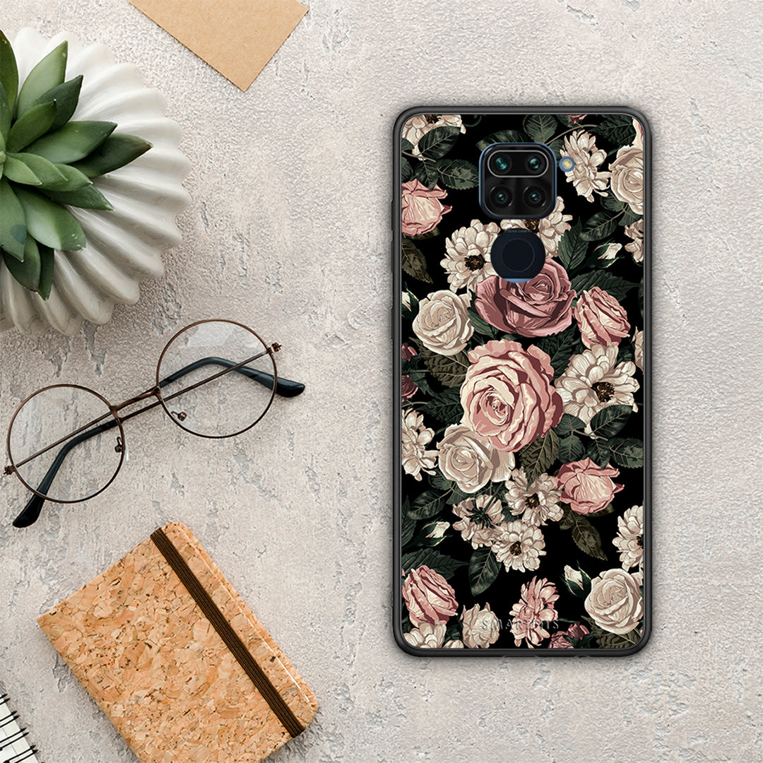 Flower Wild Roses - Xiaomi Redmi Note 9 θήκη