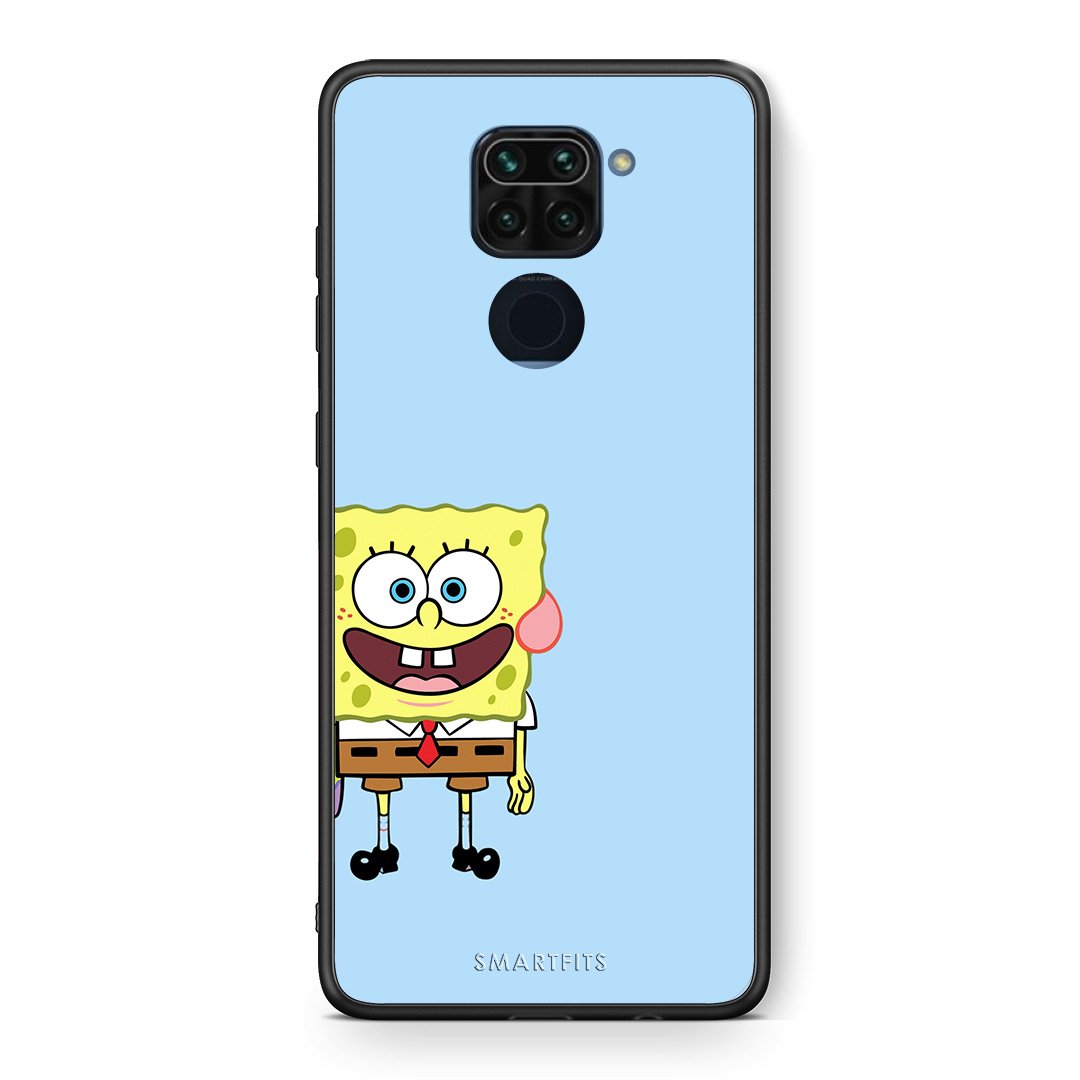 Θήκη Xiaomi Redmi Note 9 Friends Bob από τη Smartfits με σχέδιο στο πίσω μέρος και μαύρο περίβλημα | Xiaomi Redmi Note 9 Friends Bob case with colorful back and black bezels