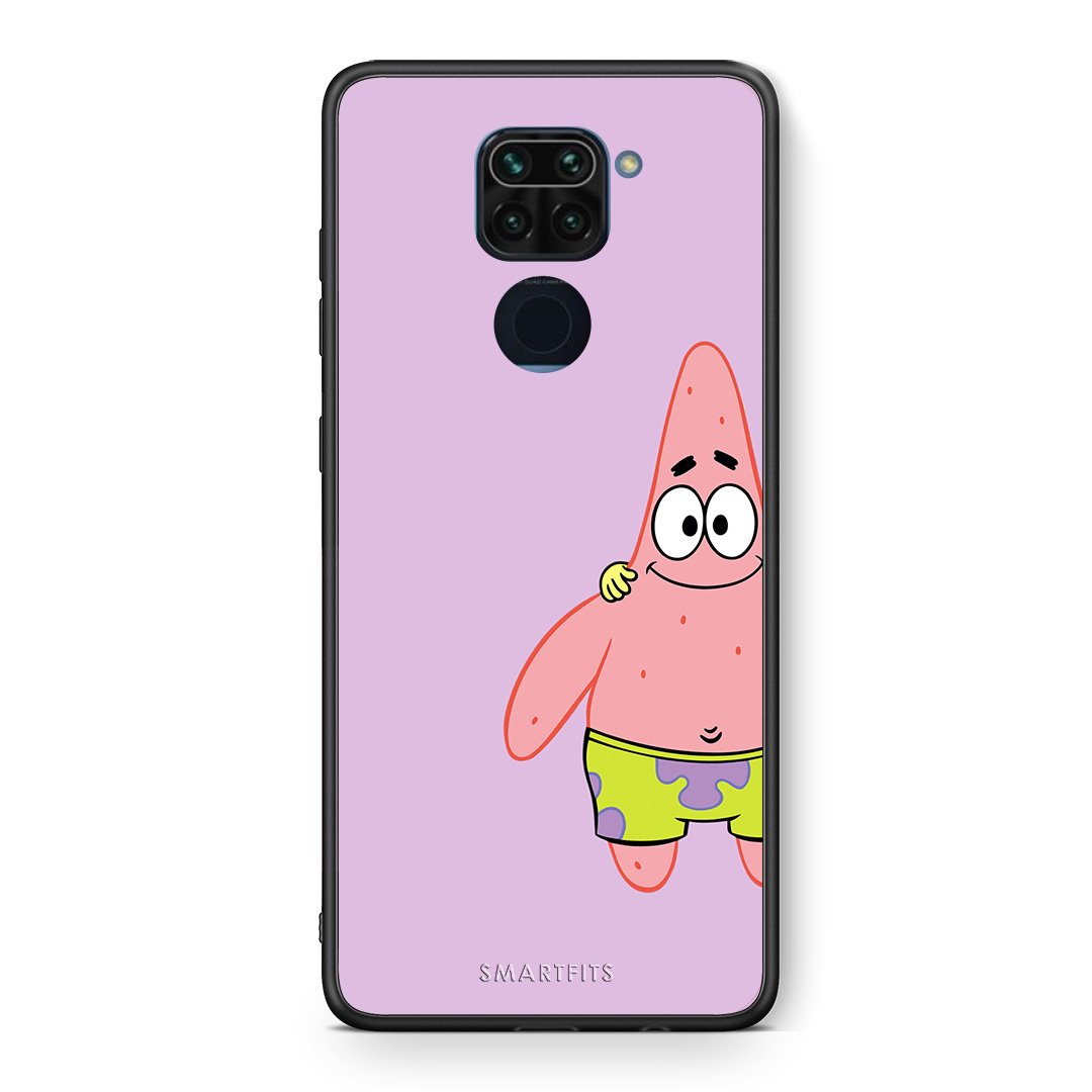 Θήκη Xiaomi Redmi Note 9  Friends Patrick από τη Smartfits με σχέδιο στο πίσω μέρος και μαύρο περίβλημα | Xiaomi Redmi Note 9  Friends Patrick case with colorful back and black bezels