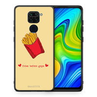 Thumbnail for Θήκη Αγίου Βαλεντίνου Xiaomi Redmi Note 9 Fries Before Guys από τη Smartfits με σχέδιο στο πίσω μέρος και μαύρο περίβλημα | Xiaomi Redmi Note 9 Fries Before Guys case with colorful back and black bezels