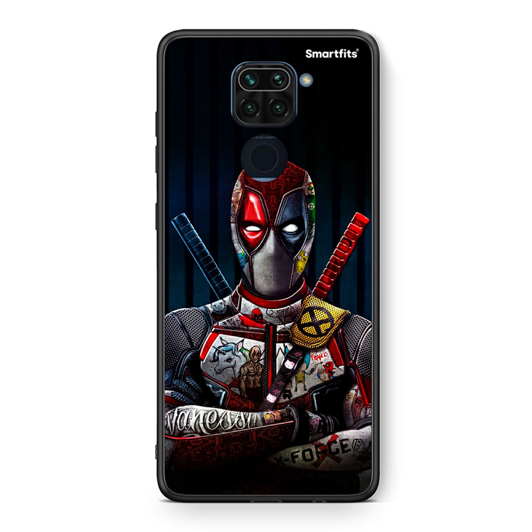 Θήκη Xiaomi Redmi Note 9 Funny Guy από τη Smartfits με σχέδιο στο πίσω μέρος και μαύρο περίβλημα | Xiaomi Redmi Note 9 Funny Guy case with colorful back and black bezels