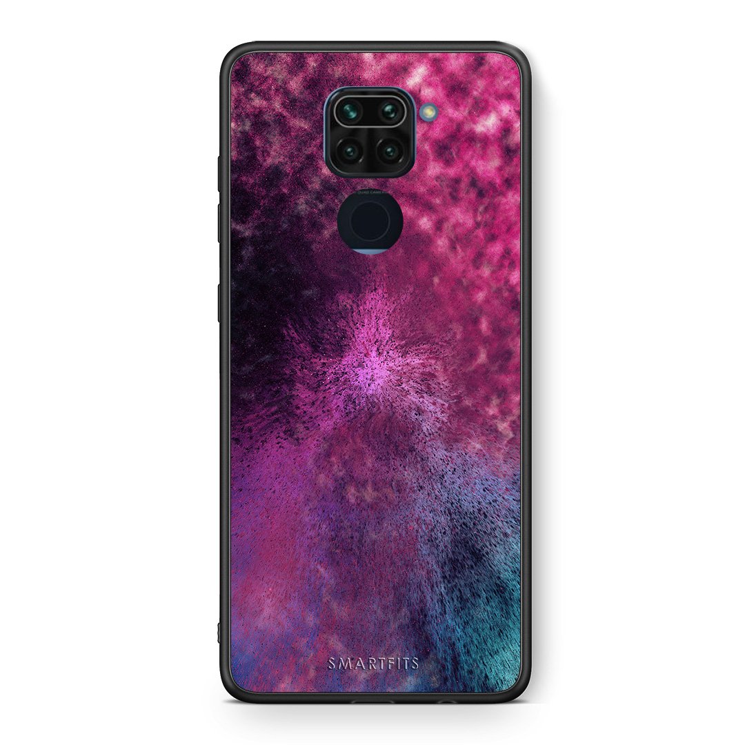 Θήκη Xiaomi Redmi Note 9 Aurora Galaxy από τη Smartfits με σχέδιο στο πίσω μέρος και μαύρο περίβλημα | Xiaomi Redmi Note 9 Aurora Galaxy case with colorful back and black bezels