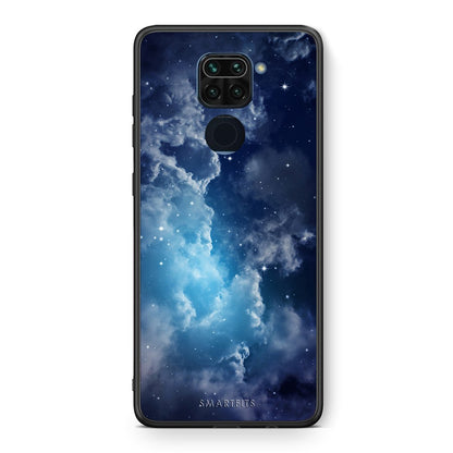 Θήκη Xiaomi Redmi Note 9 Blue Sky Galaxy από τη Smartfits με σχέδιο στο πίσω μέρος και μαύρο περίβλημα | Xiaomi Redmi Note 9 Blue Sky Galaxy case with colorful back and black bezels